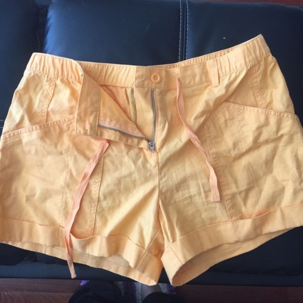 Linen Style Drawstring Shorts